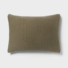 Standard Jersey Quilt Sham Dark Olive Green - Threshold : Cotton Knitted, Machin Open. Price: $16.99.