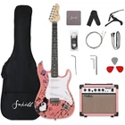 Electric Guitar 39 Inch Beginner Starter Kit 20W Amp Pink Rock FSTK-50 Fojill New. Price: $259.99.