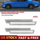 4X Led Side Marker Lights Front+rear Fender Lamps Fit For 15-22 Dodge Challenger New. Price: $31.15.