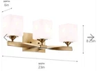 Kichler 55002CPZ Marette Light 23" Bath Vanity Wall Champagne Bronze Open. Price: $109.88.