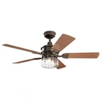 Kichler Lyndon 52" Indoor / Outdoor Ceiling Fan With Blades, Led Light Kit And Open. Price: $368.99.