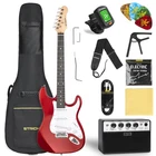 Strich Beginner Electric Guitar Kit 39" Sss Pick Up W/ 5W Amp, Bag, Tuner, Red New. Price: $169.99.
