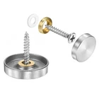 24PCS Covers Caps Stainless Steel Mirror Screws 25MM Dia Silver New. Price: $13.22.