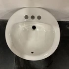 Proflo Rockaway 19" White Circular Drop Bathroom Sink With Overflow PF194RWH New. Price: $25.49.