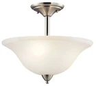 Kichler 42879NI - Nicholson 3 Light Indoor Ceiling Fixture Brushed Nickel New. Price: $67.99.
