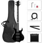 Electric Bass Guitar Full Size Flame Design Set With 20 Watt Amplifier New. Price: $220.00.