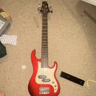 Squier Standard Precision 4-STRING Right-handed Solid Basswood Red Used. Price: $100.00.