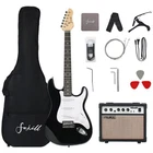 Fojill 39 Inch Electric Guitar Kit Set Beginner Starter Combo Package Black New. Price: $198.29.