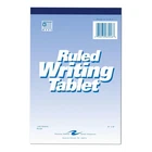 6"X9" Writing Tablet, 100 Sheets 15# White Paper, Wide Ruled, Heavy Back Boar... New. Price: $7.63.
