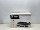 Victrola - Journey Bluetooth Suitcase Record Player Light Gray Open. Price: $71.15.