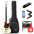 Beginner Bass Guitar Kit Donner 4 String Electric DJB-510 White New. Price: $299.99.