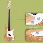 Glarry Electric Guitar Burlywood Fretless 4 String Basswood Right Handed New. Price: $72.99.