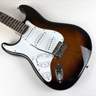 2021 Left Handed Squier Affinity Sunburst Stratocaster With Padded Gig Bag Used. Price: $329.00.