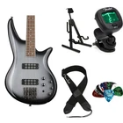 Jackson Spectra JS3 Bass Guitar Essentials Bundle - Silverburst New. Price: $464.00.