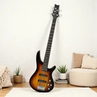 5-STRING Beginner Electric Bass Guitar Set Ib-style J-pickups Bag Sunburst New. Price: $128.99.