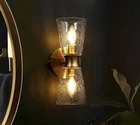 Modern Tube Bathroom Vanity 2-LIGHT Funnel Plating Brass Wall With Open. Price: $119.99.