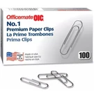 Officemate Premium #1 Paper Clips, 1,000 (10 Boxes 100 Each) New. Price: $15.99.