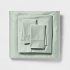 Full Solid Performance 400 Thread Count Sheet Set Green - Threshold : Cotton Sat Open. Price: $21.31.