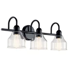 Kichler Avery 24" Vanity Light, Black/clear Seeded - 45973BK New. Price: $189.97.