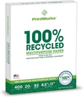 Printworks Recycled Printer Paper 8.5X11 White 20LB 400 Sheets Made Usa New. Price: $40.99.