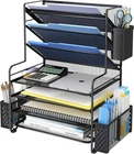 Mesh Desk File Organizer Paper Letter Tray With Hanging Basket Office Storage New. Price: $71.35.