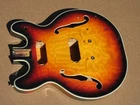 Vintage 1960S Univox Sunburst Semi Hollow Bass Guitar Body Japan Used. Price: $131.95.