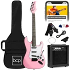 Best Choice Products Beginner Electric Guitar Kit Case 10W Amp Tremolo Bar 39IN New. Price: $109.99.