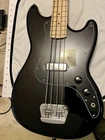 Squier Affinity Bronco Bass Guitar Upgrades Black 4 String Short Scale Used. Price: $250.00.