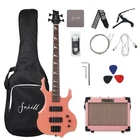 Fojill Cool Shape Full Electric Bass Guitar 10W Battery Size, Pink New. Price: $230.97.
