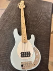 Sterling By Music Man Stingray RAYSS4 Daphne Blue Short Scale Bass Guitar. Used. Price: $500.00.
