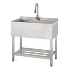 Trinity Stainless Steel Utility Sink, Pull-out Faucet, Freestanding, Laundry New. Price: $399.99.