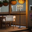 Weather Resistant Eclectic Style Outdoors Indoor Floor Lamp Leaf Patterned Shade New. Price: $69.99.
