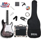 Full Size Camo Electric Guitar Kit With 20W Amp Bundle Noiseless Cable Bag Picks New. Price: $231.79.
