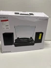 Victrola - Montauk Bluetooth Record Player With 3 Speed Turntable And Bookshelf Open. Price: $62.15.