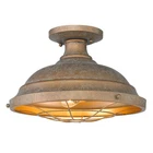 Golden Lighting 7312-SF Bartlett 14"W Semi-flush Ceiling Copper New. Price: $169.99.