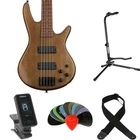 Ibanez Gio GSR205BWNF Bass Guitar Essentials Bundle - Walnut Flat New. Price: $339.00.