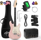 39 Inch Electric Guitar Starter Kit Hss Pickups Solid Body Pink New. Price: $177.01.