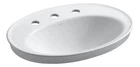 Kohler Serif Drop-in Bathroom Sink White 8" Widespread Faucet Hole Oval. Open. Price: $284.11.