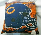 Nfl Chicago Bears Logo Name Jacquard Pillow 20"X20" By Northwest Co. New. Price: $29.95.