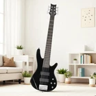 6-STRING Beginner Electric Bass Guitar Set Hh Pickups Ib-style Bag Black New. Price: $149.99.