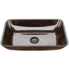 Vigo VG07089 Donatello 17-7/8" Rectangular Glass Vessel Bathroom Sink, Russet Open. Price: $95.00.