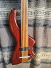 Right-hand Fretless 5 String Padouk Mod Wishbass 34" Scale Soapbar Pickup New. Price: $300.00.