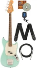 Fender Squier Classic Vibe '60S Mustang Bass - Surf Green W/ Instrument Cable New. Price: $499.99.