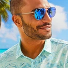 New Maui Jim Sharks Cove Mj B605-03 Navigator Polarized Sunglasses Blue Lens. Price: $229.00.
