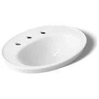 Kohler K-2075-8-0 Serif 16-7/8" Drop Oval Bathroom Sink With 3 Holes And Over Open. Price: $350.00.
