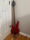 Rogue LX200BL Left-handed Series Iii Electric Bass Guitar Candy Apple Red Used. Price: $120.00.