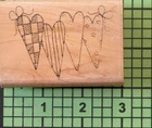 Barb Lloyd String Of Hearts #BA018 Wood Mounted Rubber Stamp By Central Used. Price: $5.95.