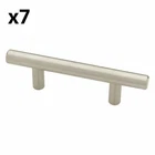 7 X Liberty P01010-SS-C European Steel Bar Style Cabinet Pull Handle, 3" Open. Price: $19.99.