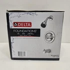 Delta B114900C Foundations Single-handle 1-SPRAY Tub & Shower Faucet, Chrome Open. Price: $42.77.