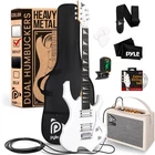 Pyle Electric Guitar Kit- Fire Shape Unique Design (matt White) New. Price: $129.99.